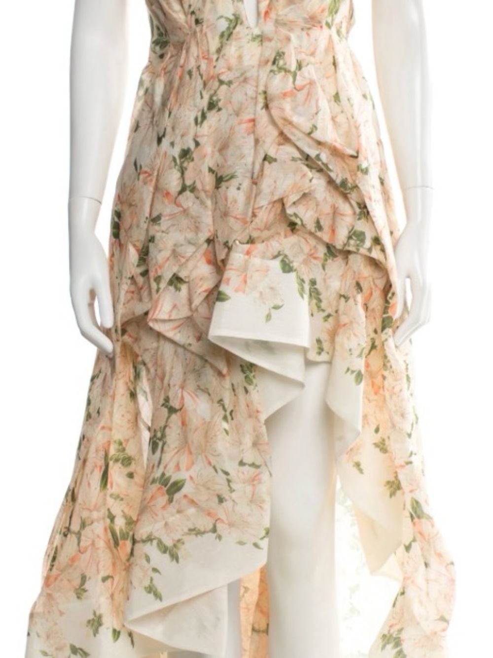 Zimmermann Natura Draped Midi Dress High-Low Ruffle Skirt. NWT never worn Size 4